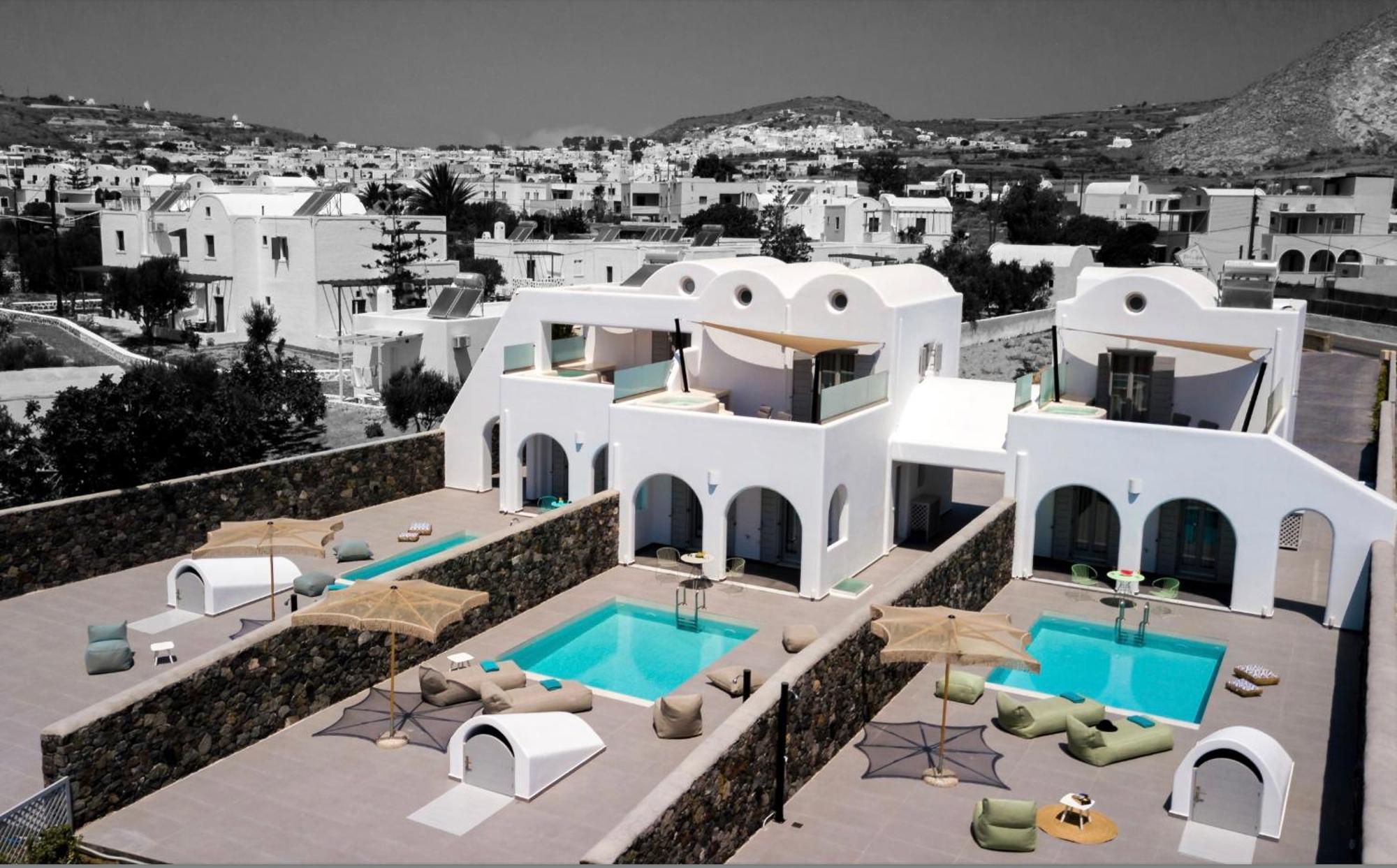 Modern Dome Homes Of Santorini เปริสซา ภายนอก รูปภาพ